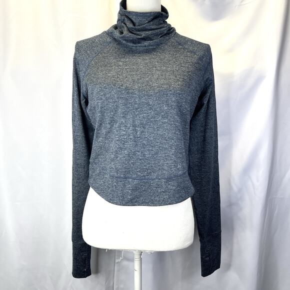prAna Calexa Tunic Long Sleeve Cowl Neck Top Sweatshirt Blue Size M Top - Picture 1 of 13